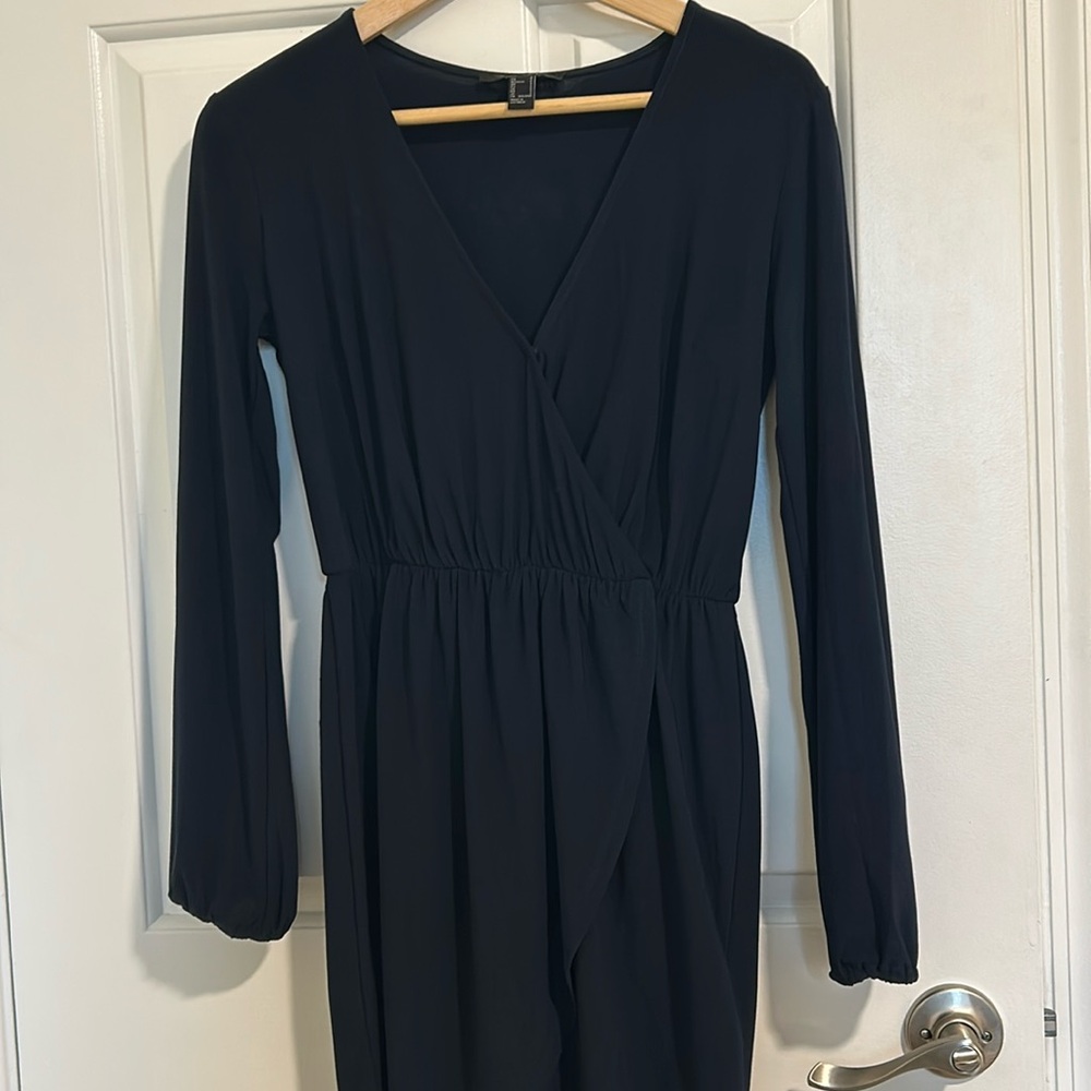 Forever 21 Navy Wrapped Dress